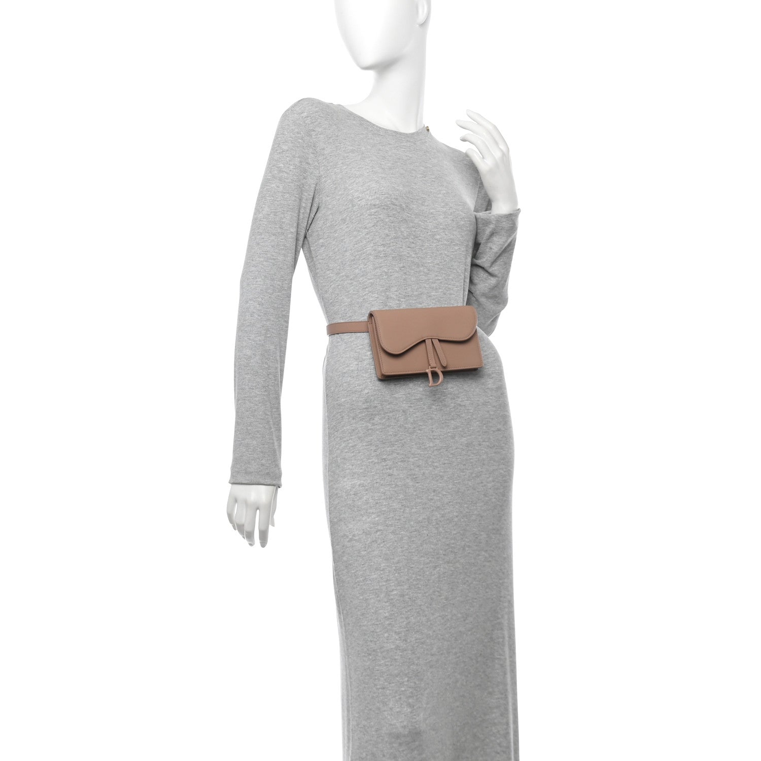 Christian Dior Ultra Matte Calfskin Saddle Belt Clutch Rose Des Vents 2 of 12