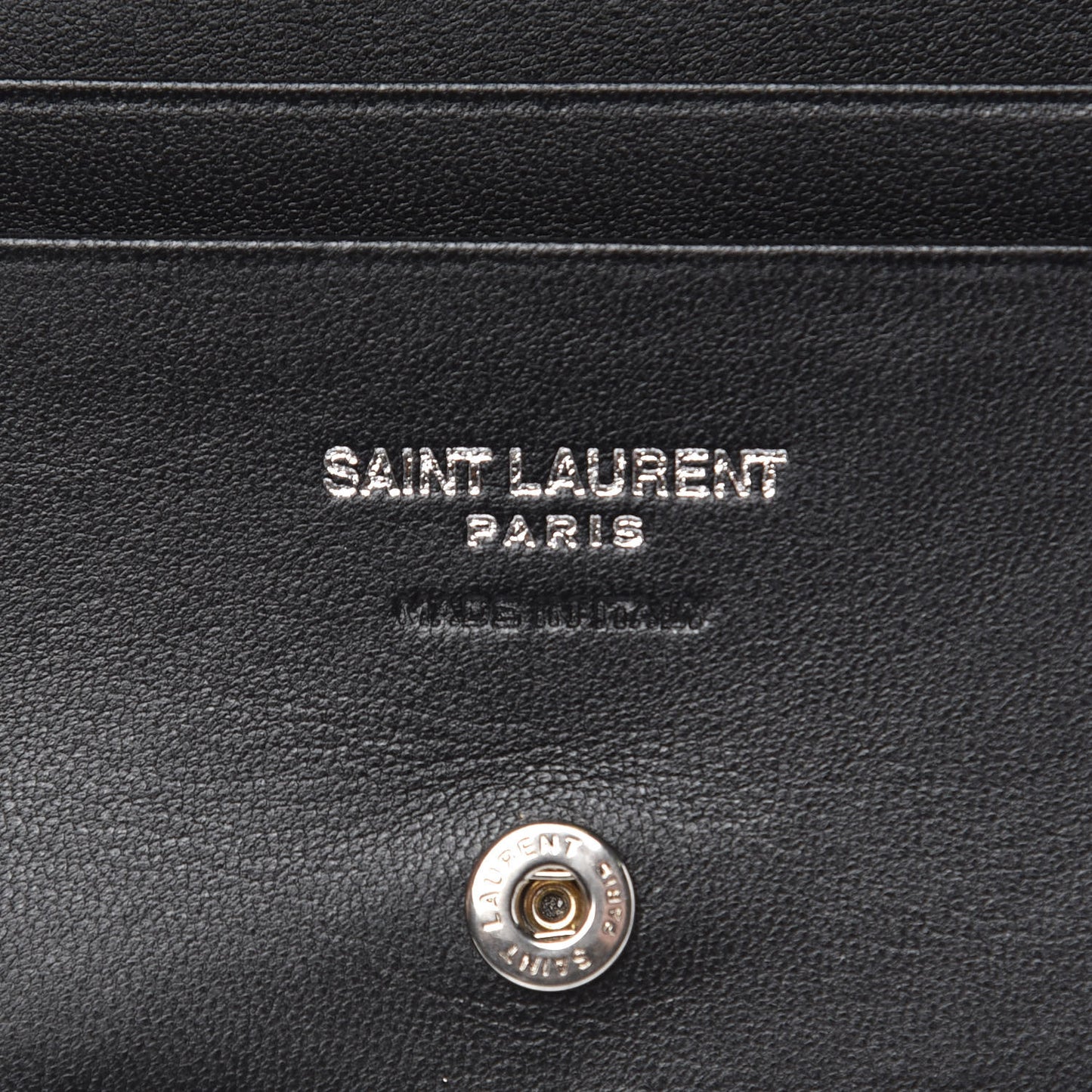 Lambskin Y Quilted Monogram Loulou Flap Wallet Black