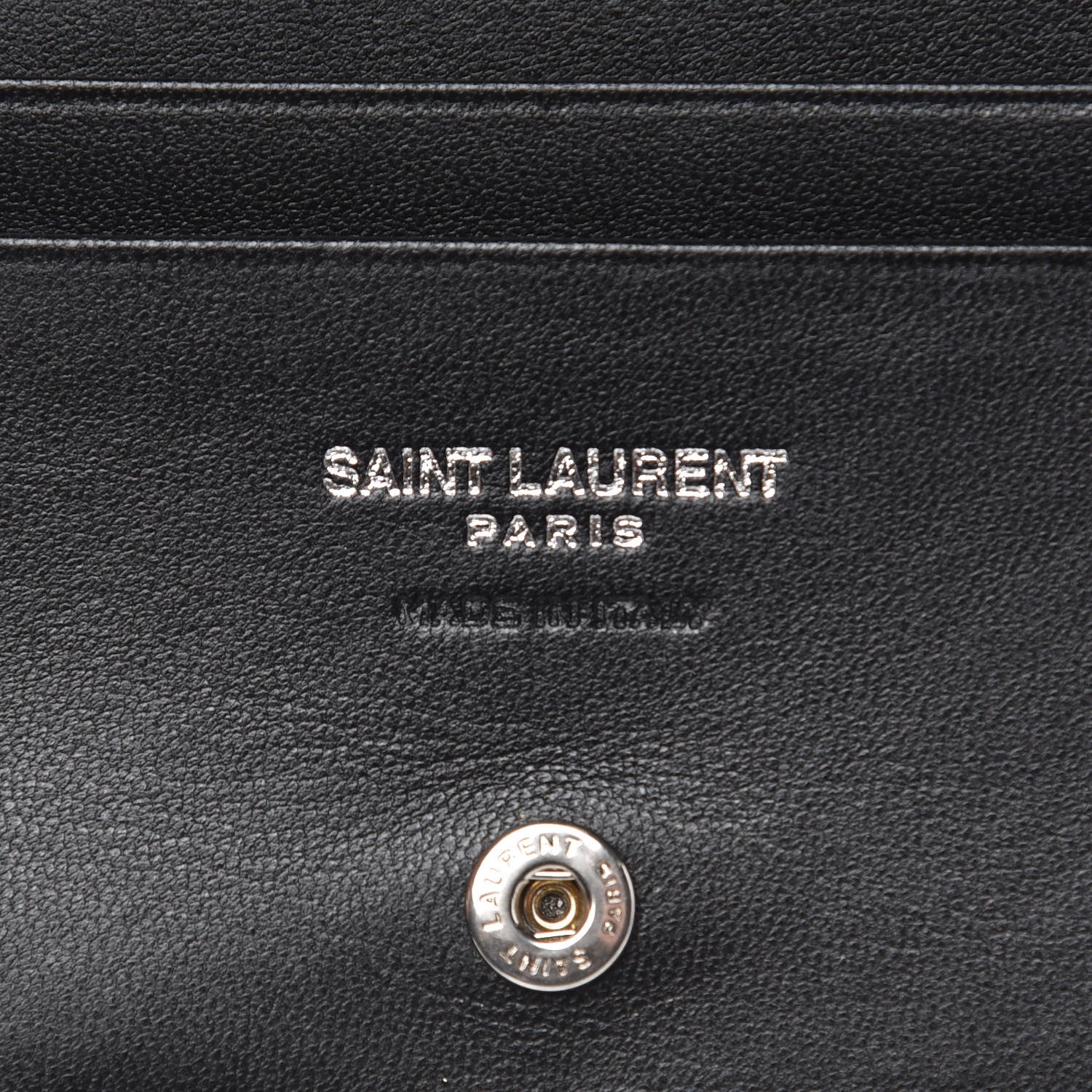 Saint Laurent Lambskin Y Quilted Monogram Loulou Flap Wallet Black 6 of 9