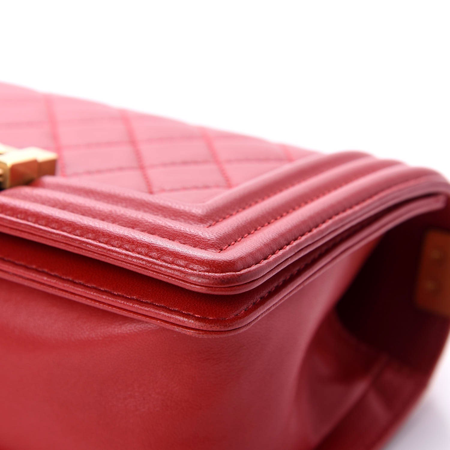 Chanel Lambskin Quilted Small Boy Flap Dark Red 10 of 12