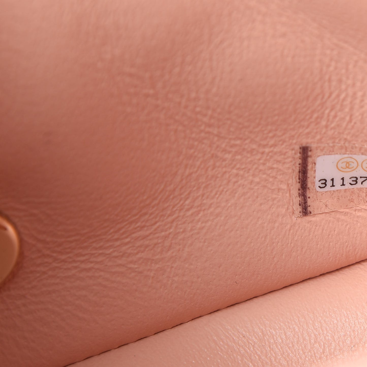 Lambskin Quilted Mini Square Flap Light Pink