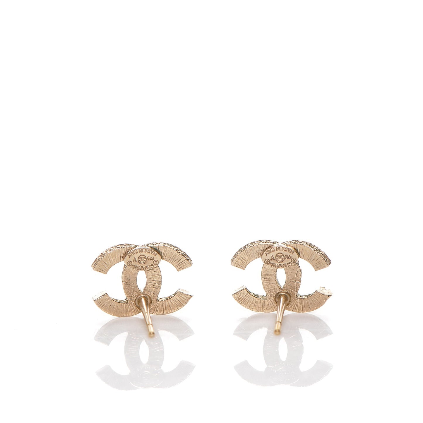 Crystal CC Earrings Gold