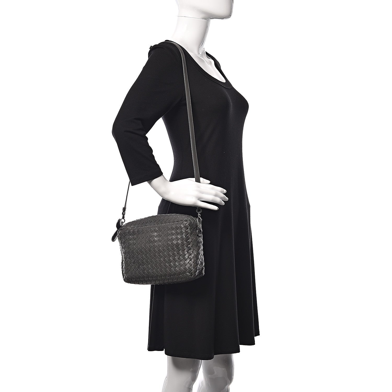 Bottega Veneta Nappa Intrecciato Small Camera Bag New Light Grey 2 of 11