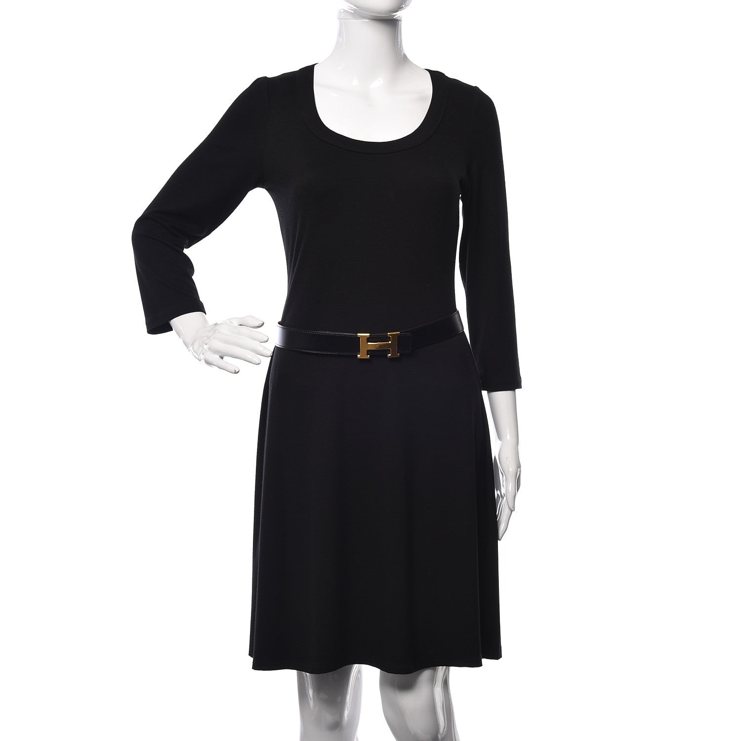 Hermes Box Togo 32mm H Belt 80 Black Gold 2 of 7