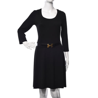 Hermes Box Togo 32mm H Belt 80 Black Gold 2 of 7
