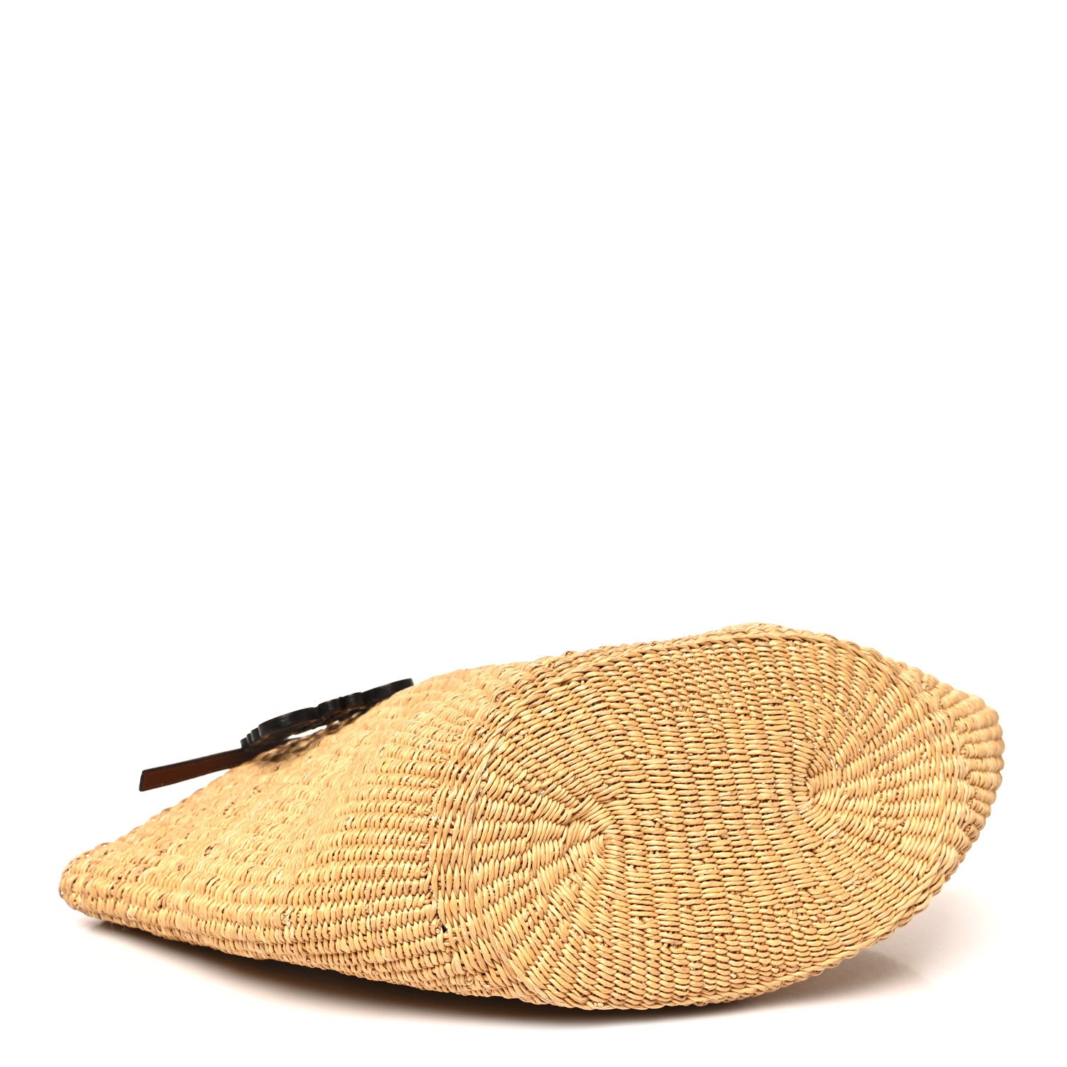 Loewe Calfskin Raffia Paulas Ibiza Small Shell Basket Tote Bag Natural Tan 4 of 10