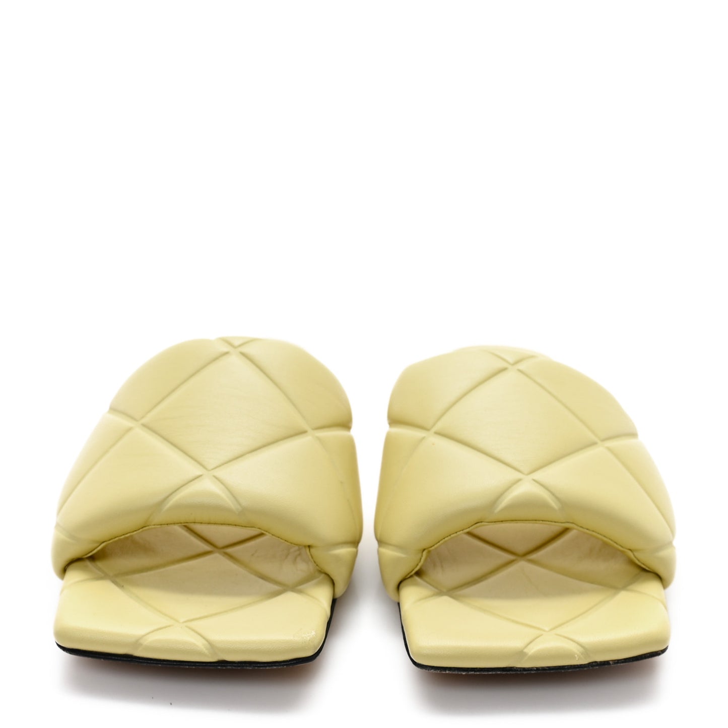 Nappa Quilted Rubber Lido Flat Sandals 40 Moon Beam