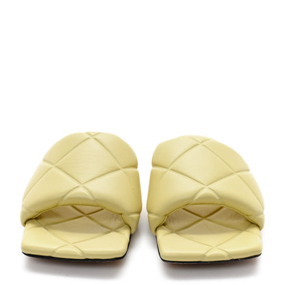 Bottega Veneta Nappa Quilted Rubber Lido Flat Sandals 40 Moon Beam 3 of 8