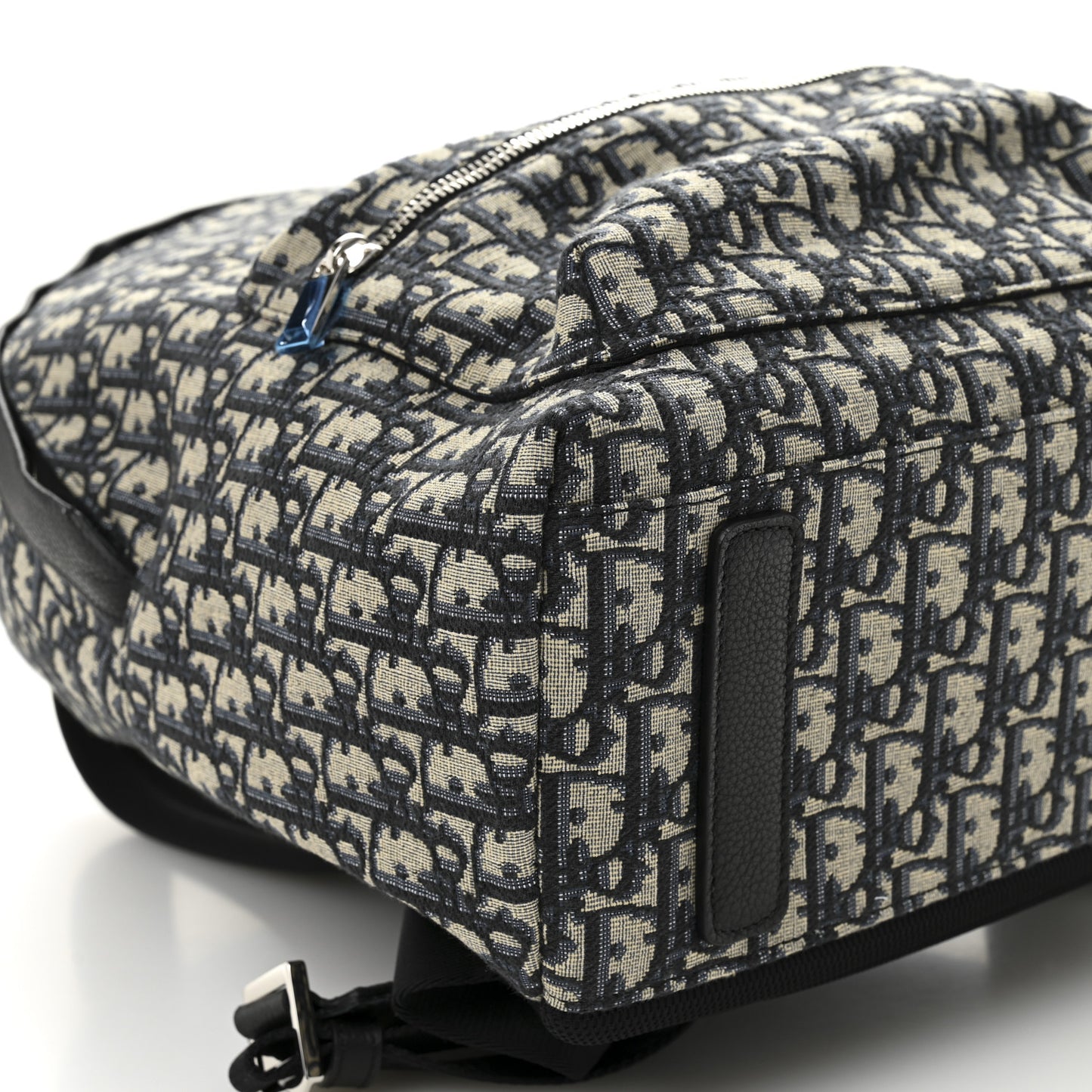 Oblique Calfskin Rider Backpack Beige Black