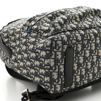Christian Dior Oblique Calfskin Rider Backpack Beige Black 9 of 10