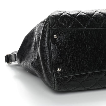 Chanel Glazed Calfskin Quilted Large Tote Black 7 of 8