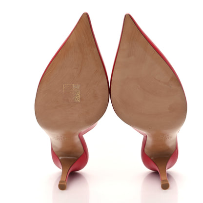 Valentino Garavani Smooth Calfskin Chain Slingback Pumps 36.5 Red 5 of 10