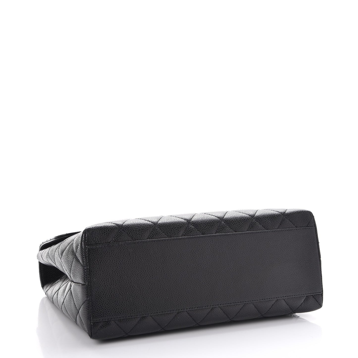Caviar Quilted Jumbo Kelly Flap Black