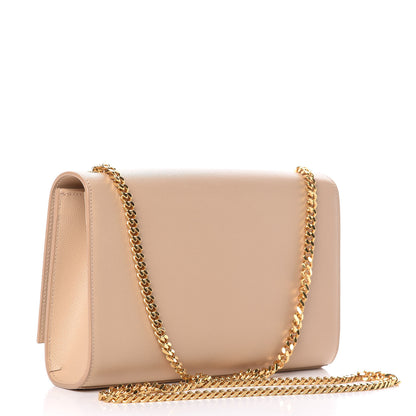 Saint Laurent Grain De Poudre Medium Monogram Kate Satchel Nude Powder 3 of 10