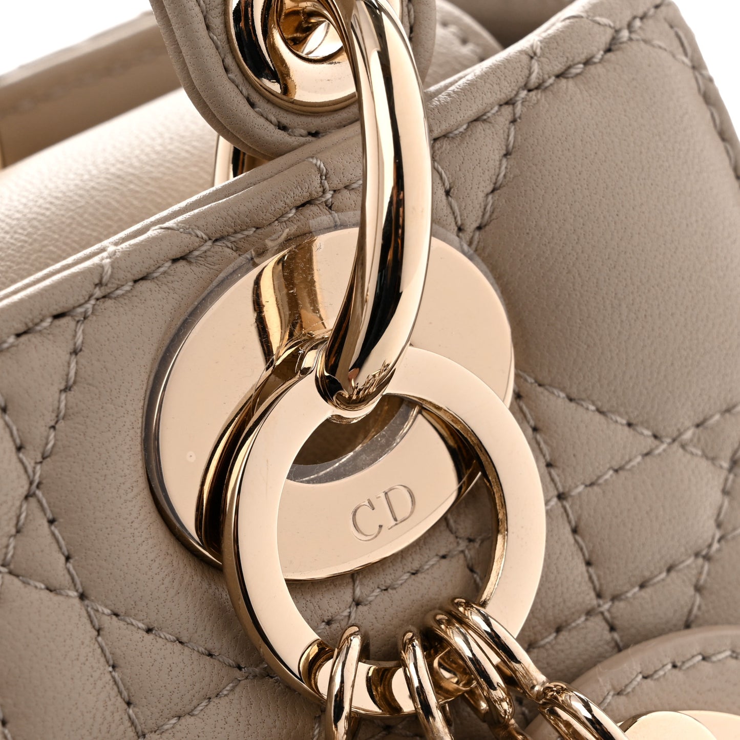 Lambskin Cannage Small My ABCDior Lady Dior Beige