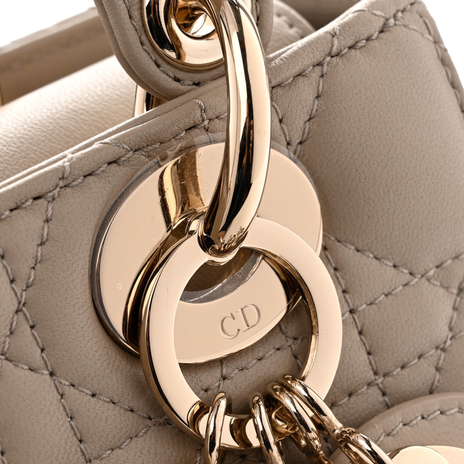 Christian Dior Lambskin Cannage Small My ABCDior Lady Dior Beige 11 of 11