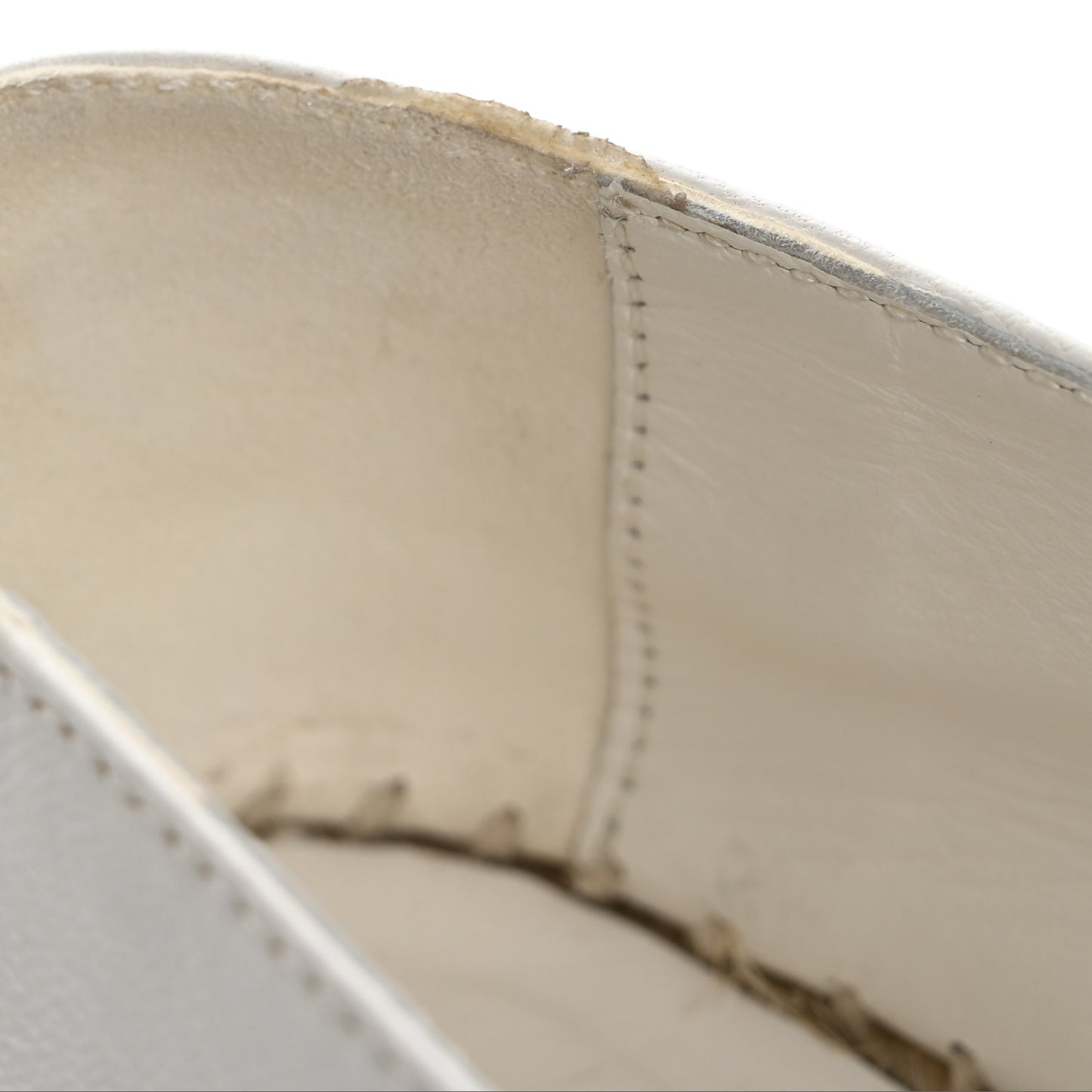 Lambskin CC Espadrilles 36 White Black