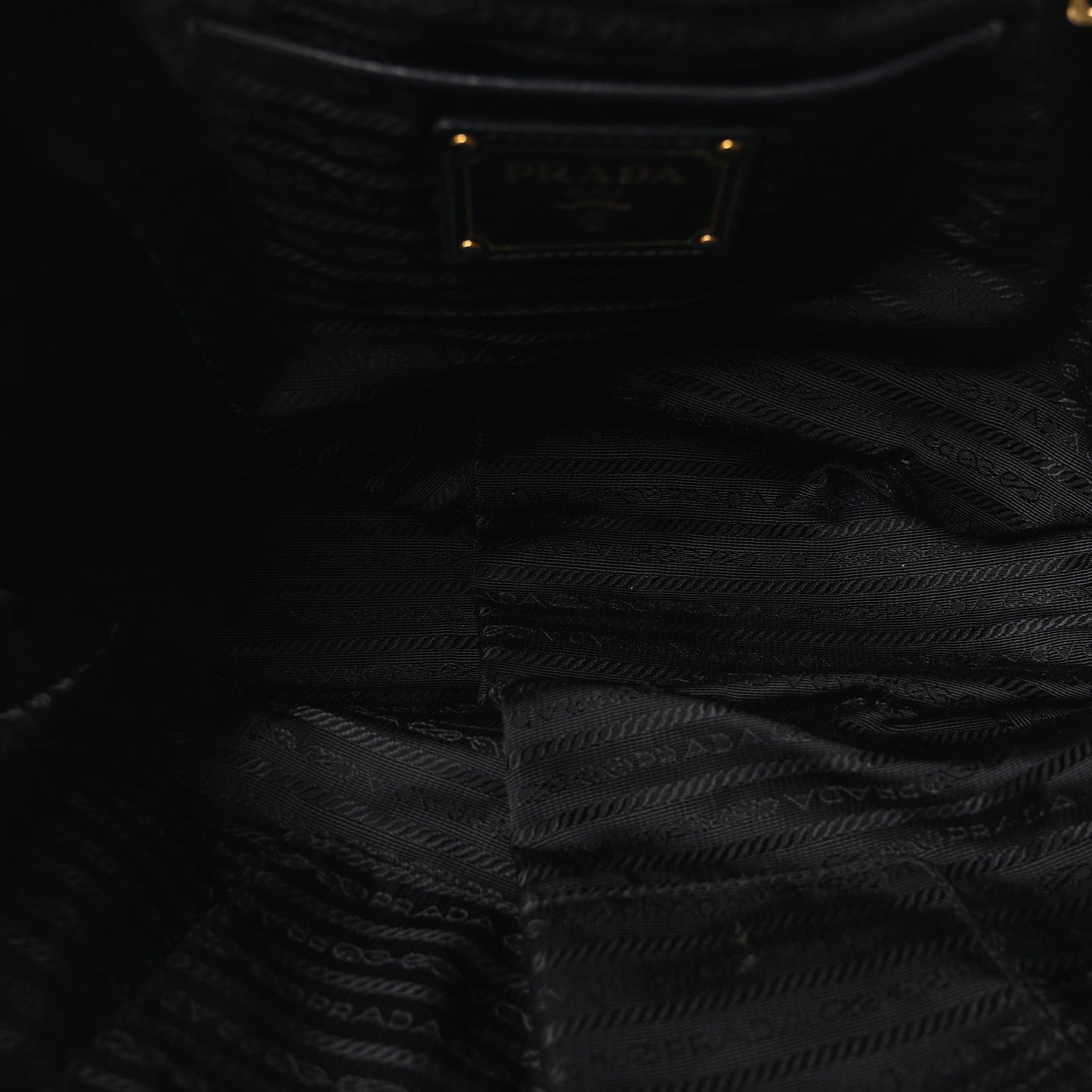 Nappa Gaufre Tote Black