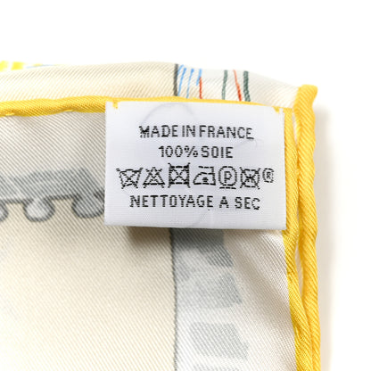 Hermes Silk Chevaloscope Scarf 90 White Bleu Multicolor 3 of 6