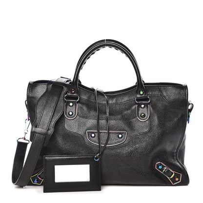 Balenciaga Chevre Iridescent Metallic Edge Hardware City Black 1 of 8