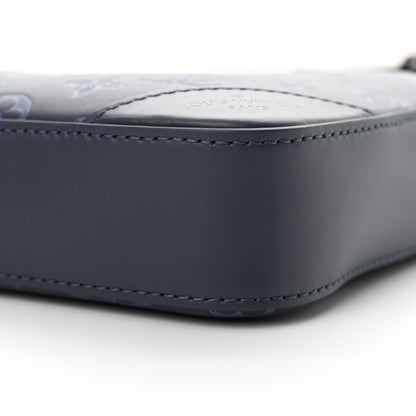 Louis Vuitton Calfskin Monogram Shadow Duo Messenger Navy Blue 9 of 10