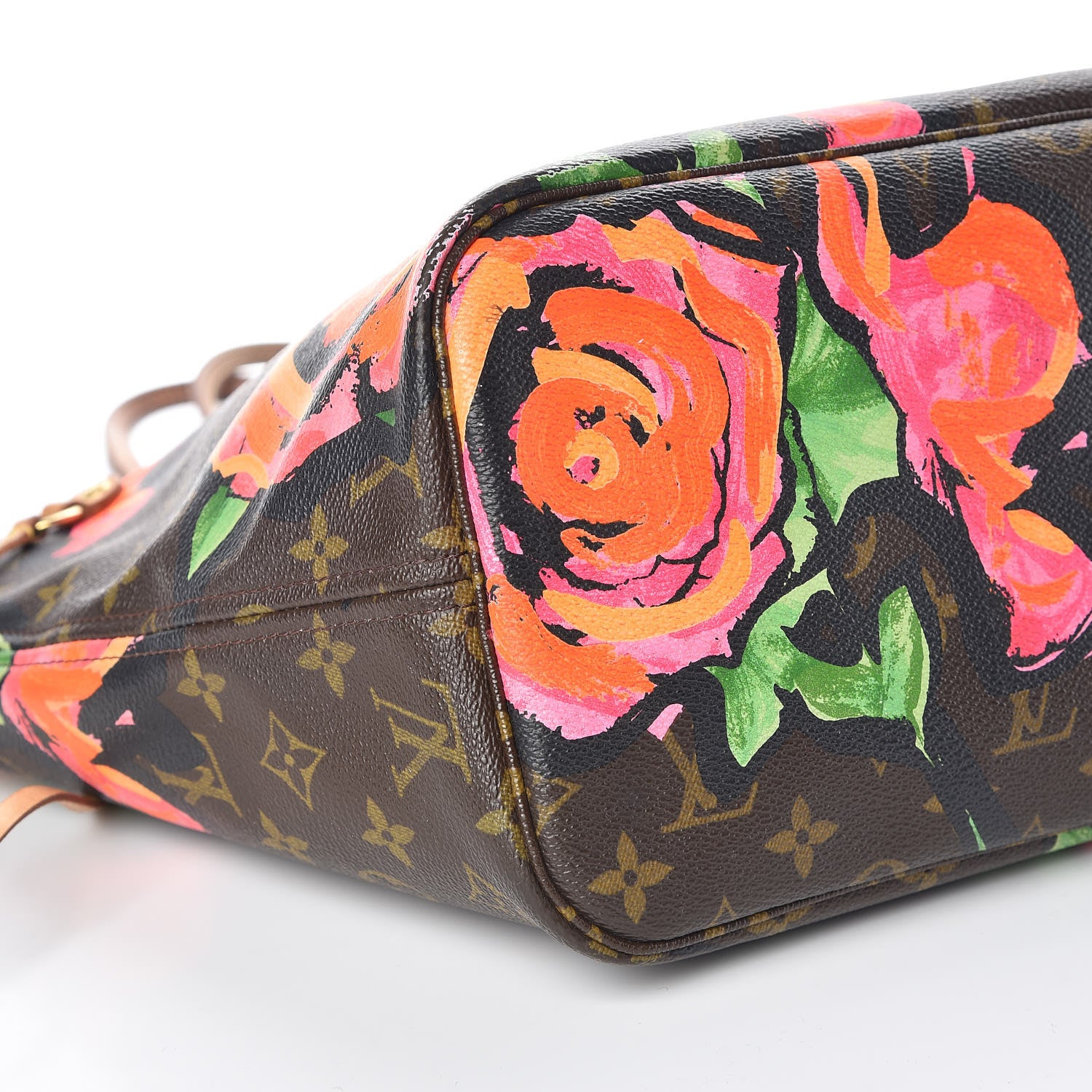 Louis Vuitton Monogram Roses Neverfull MM 14 of 21