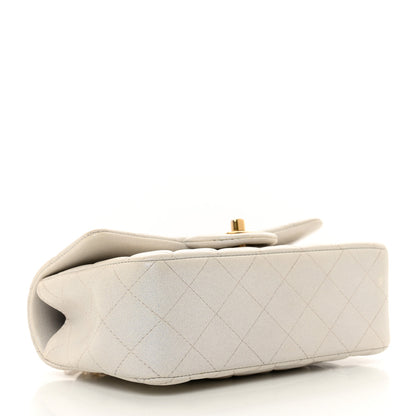 Chanel Iridescent Lambskin Quilted Mini Top Handle Rectangular Flap White 4 of 11