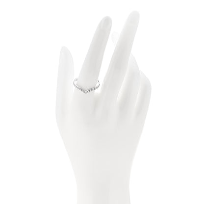 Tiffany Platinum Diamond Soleste V Band Ring 59 8.75 2 of 5