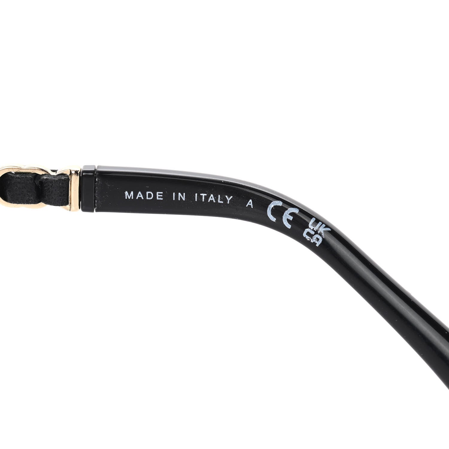 Chanel Metal Calfskin Round Chain Sunglasses 4265-Q Black 6 of 8