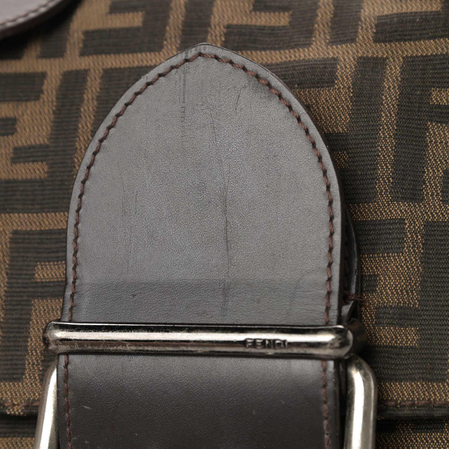 Fendi Zucca Buckle Shoulder Bag Tobacco 15 of 15