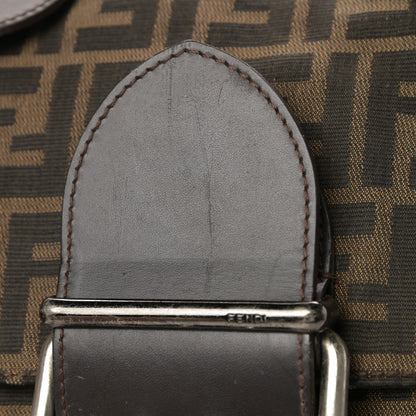 Fendi Zucca Buckle Shoulder Bag Tobacco 15 of 15
