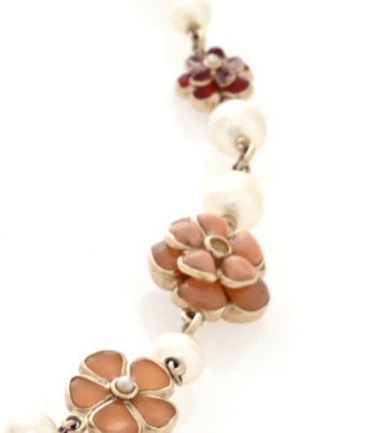 Chanel Pearl Gripoix Enamel Camellia Belt Gold Multicolor 4 of 4