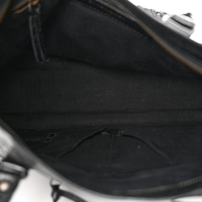 Balenciaga Agneau Classic Hardware S City Logo Strap Black White 6 of 14