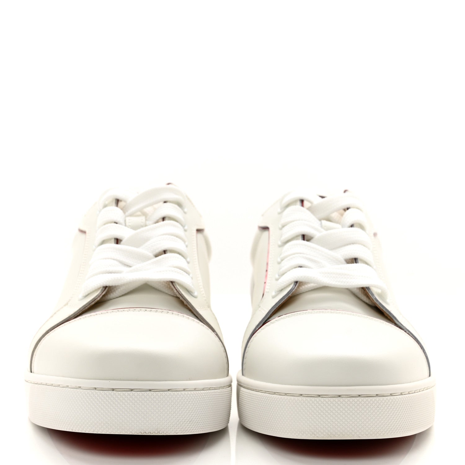 Christian Louboutin Patent Calfskin Womens Fun Vieira Flat Sneakers 40 41 White Loubi 2 of 10