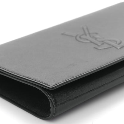 Saint Laurent Calfskin Monogram Large Belle De Jour Clutch Black 7 of 9