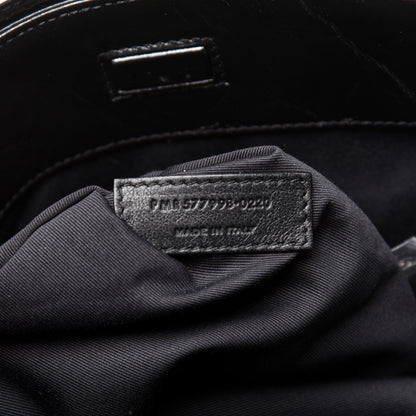 Saint Laurent Crinkled Calfskin Matelasse Monogram Niki Shoulder Bag Black 9 of 11