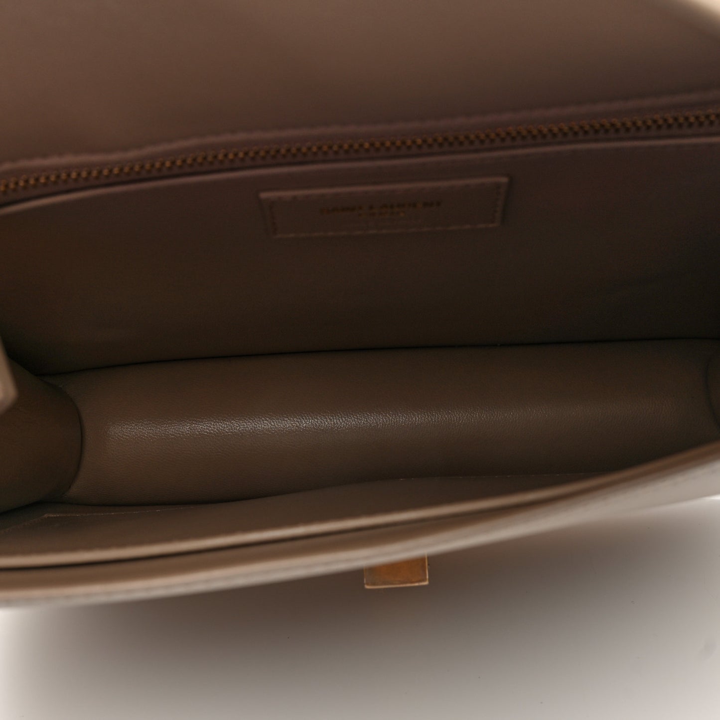 Smooth Calfskin Le Carre Satchel Dark Beige