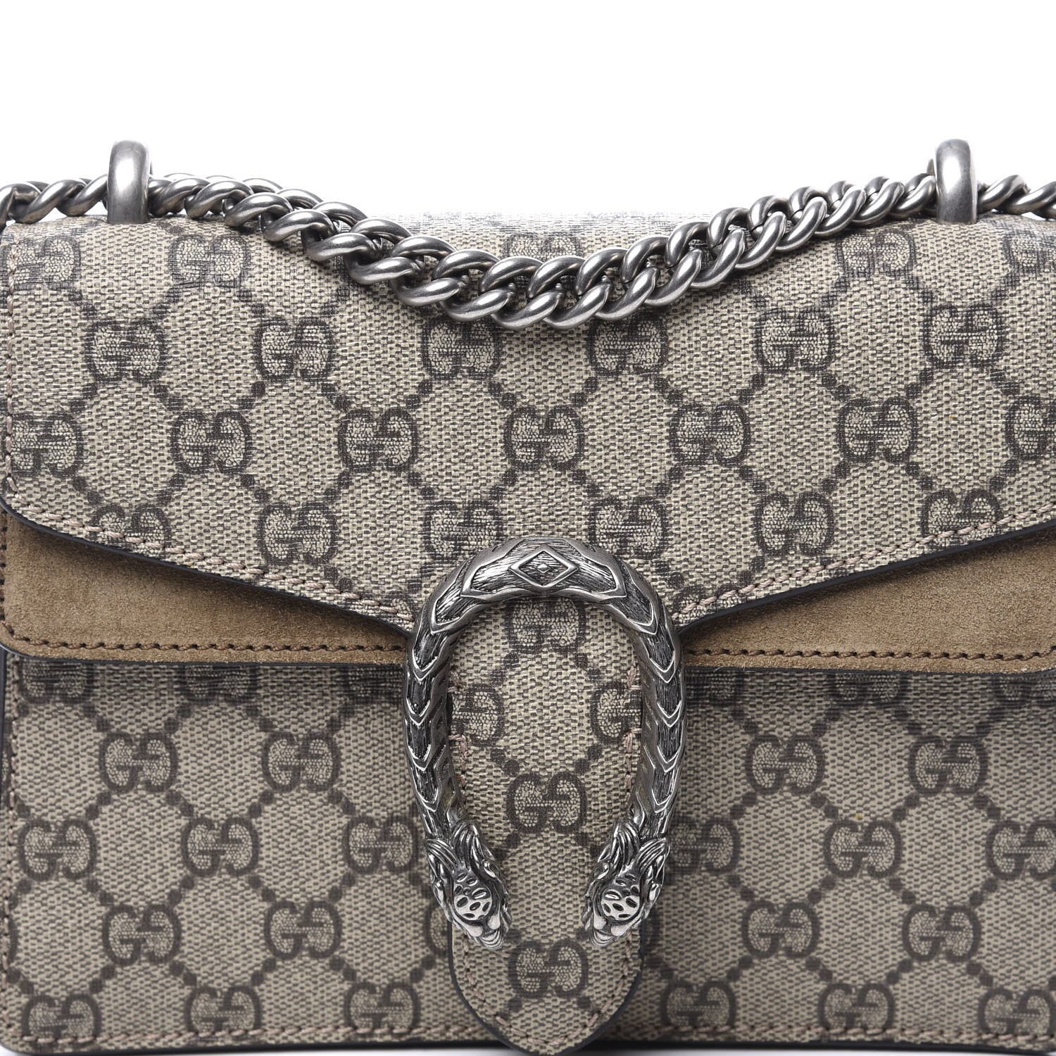 Gucci GG Supreme Monogram Mini Dionysus Shoulder Bag Taupe 12 of 12