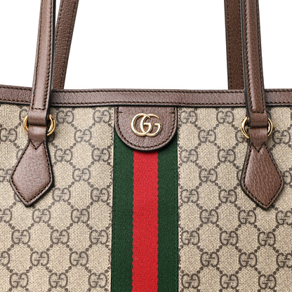 Gucci GG Supreme Monogram Medium Ophidia Shopping Tote Brown 8 of 11