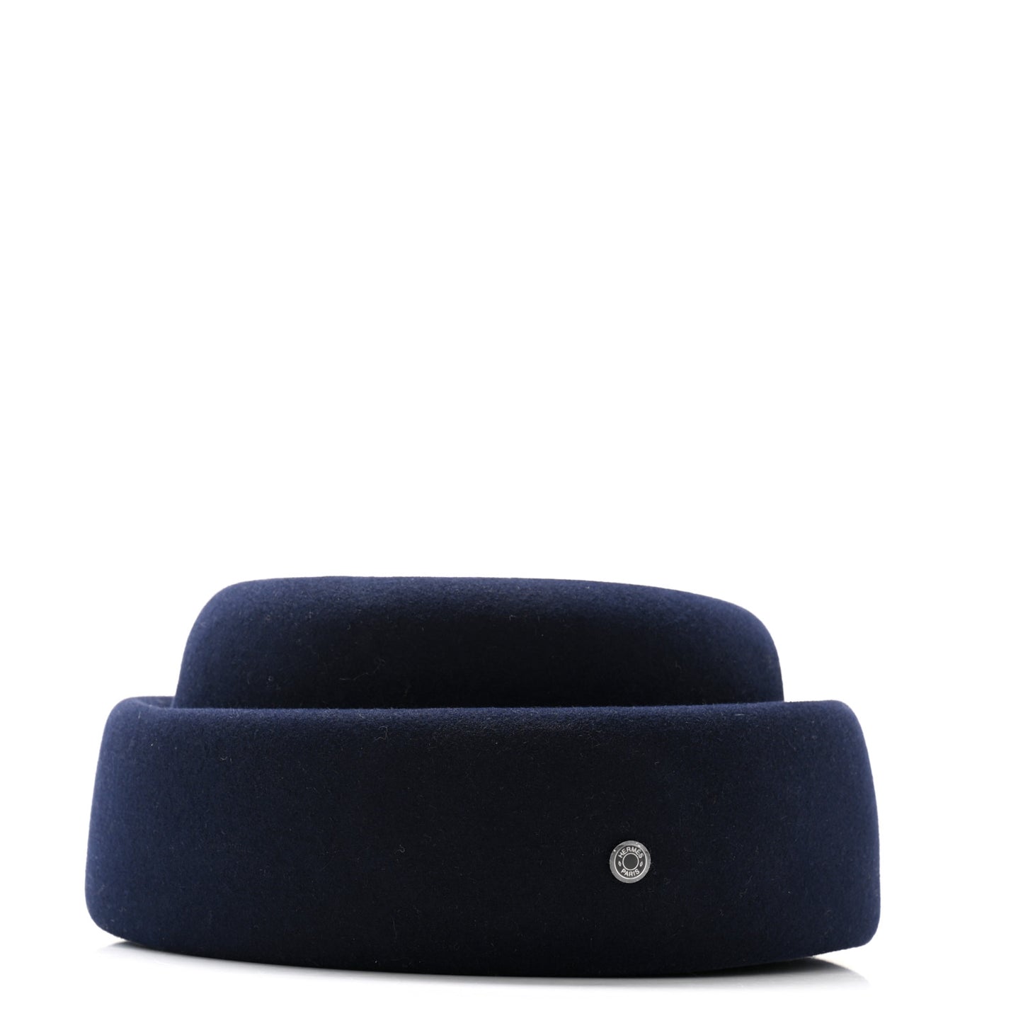 Rabbit Felt Foudre Pillbox Hat 58 Marine