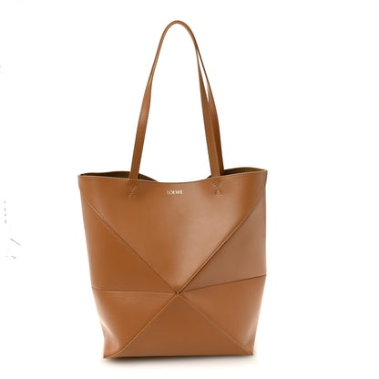 Loewe Shiny Calfskin Medium Puzzle Fold Tote Warm Desert 1 of 9