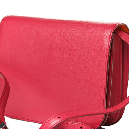 Celine Goatskin Medium Classic Box Flap Bag Dark Pink 15 of 17