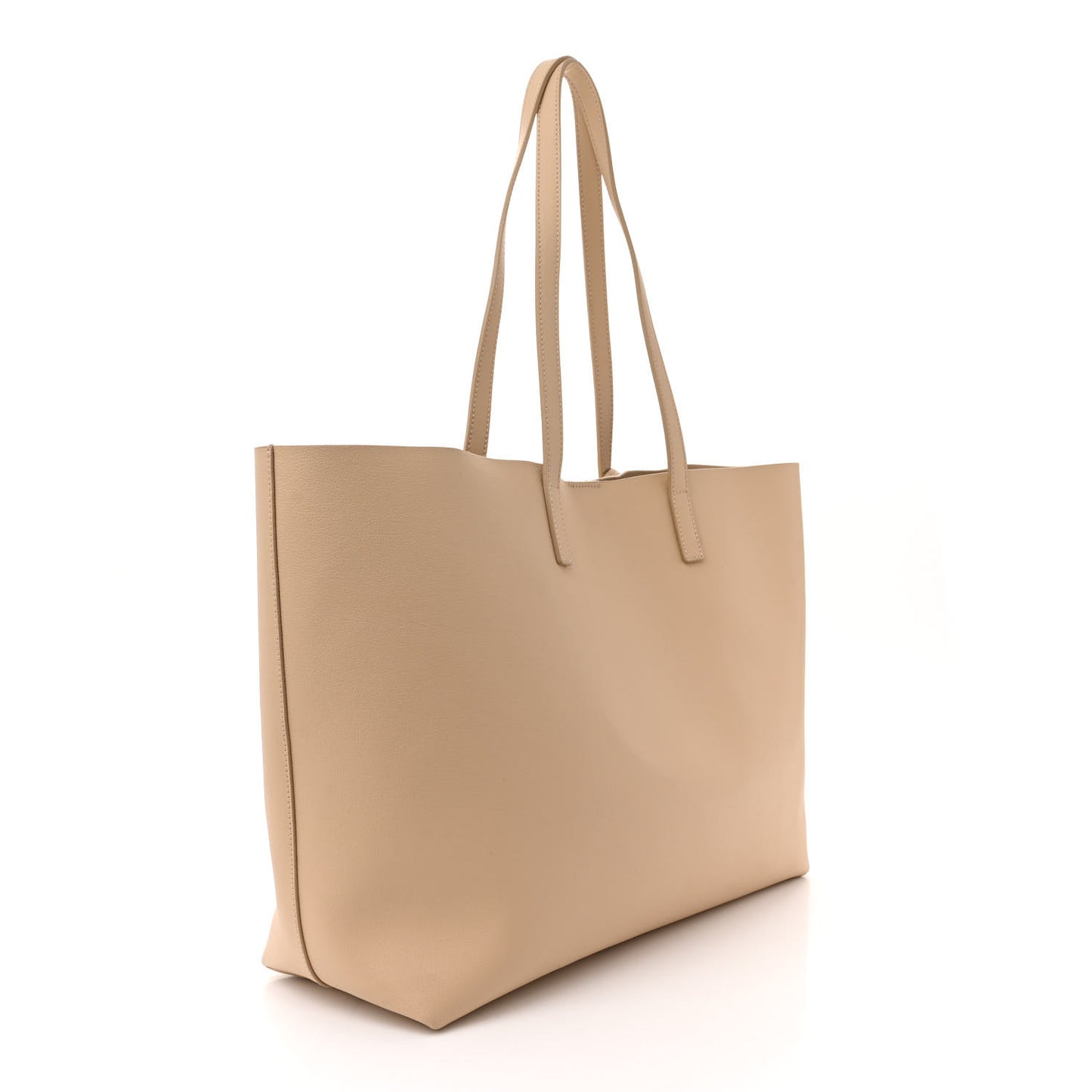 Calfskin Large Shopping Tote Dark Beige