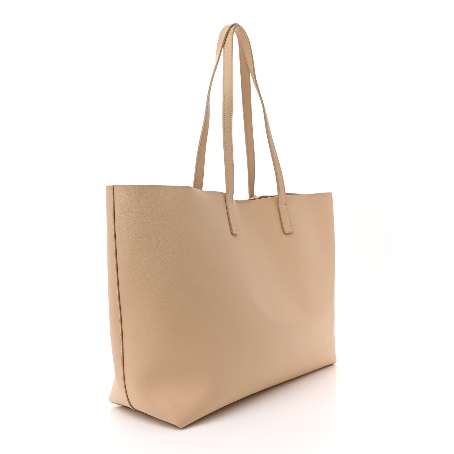 Saint Laurent Calfskin Large Shopping Tote Dark Beige 4 of 15
