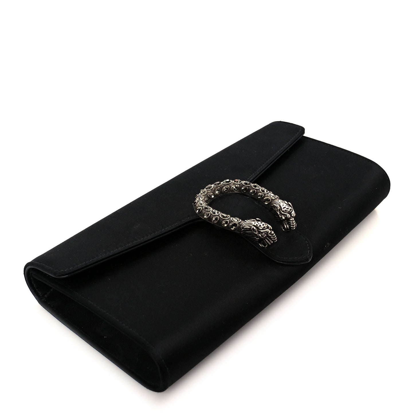 Satin Dionysus Clutch Black