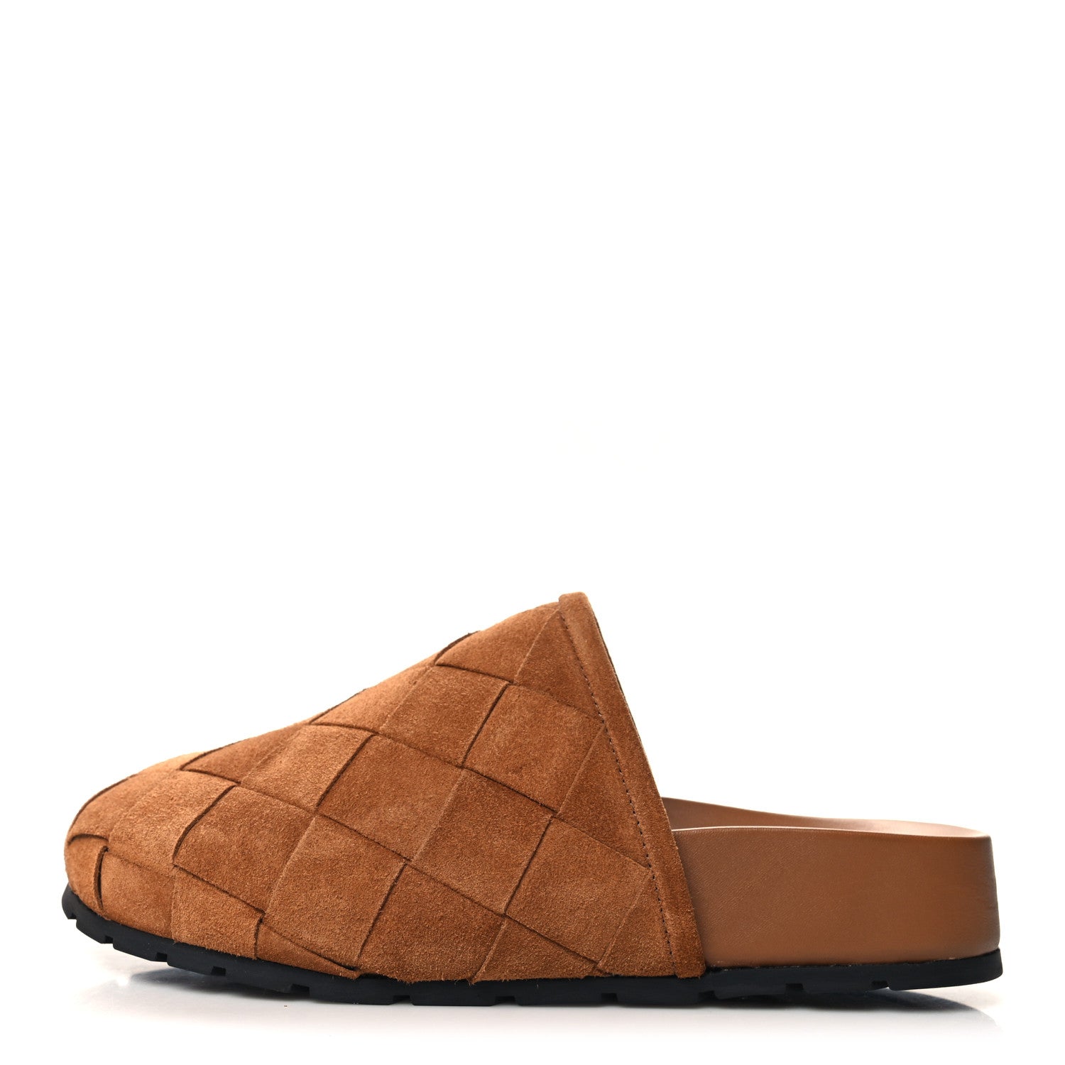 Bottega Veneta Suede Intrecciato Reggie Mules 37 Caramel 1 of 7
