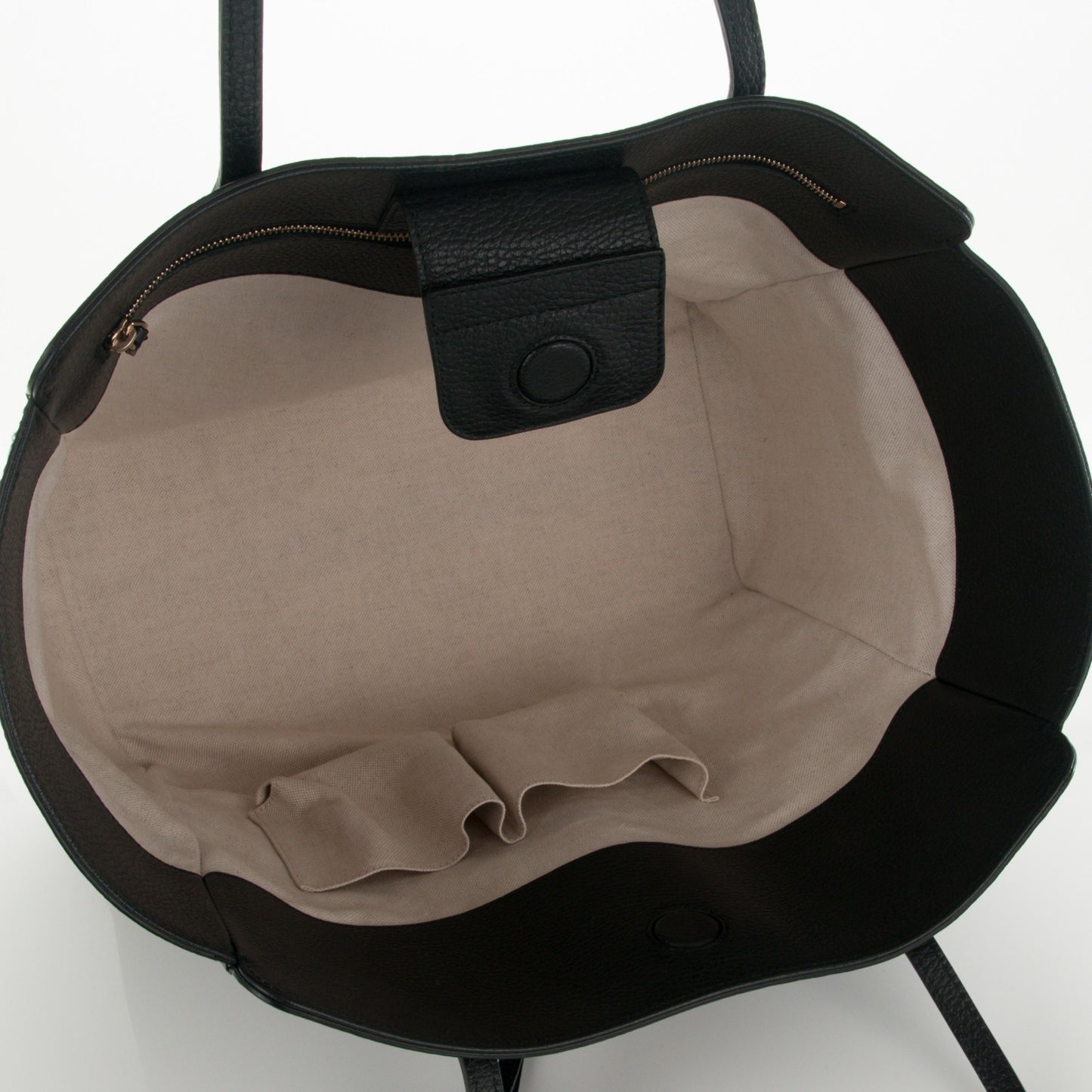 Pebbled Calfskin Medium Swing Tote Black