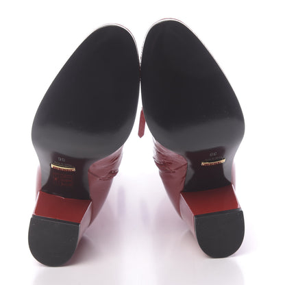 Gucci Patent Calfskin Stretch Boots 36 Hibiscus Red 5 of 7