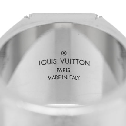 Louis Vuitton Monogram Signet Ring M Silver 4 of 5