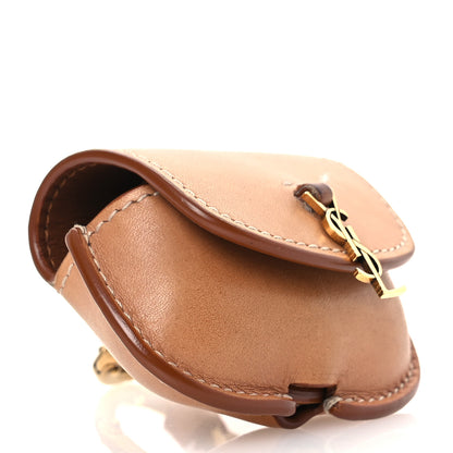 Saint Laurent Calfskin Kaia Airpods Micro Bag Vintage Brown Gold 4 of 14